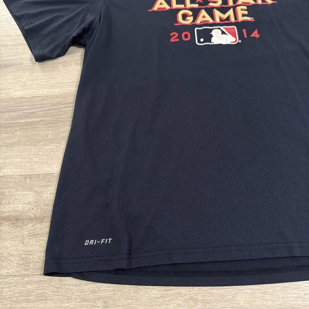 Minnesota Twins Shirt 2014 MLB All Star Game Nike Dri-FIT Men's Black XL